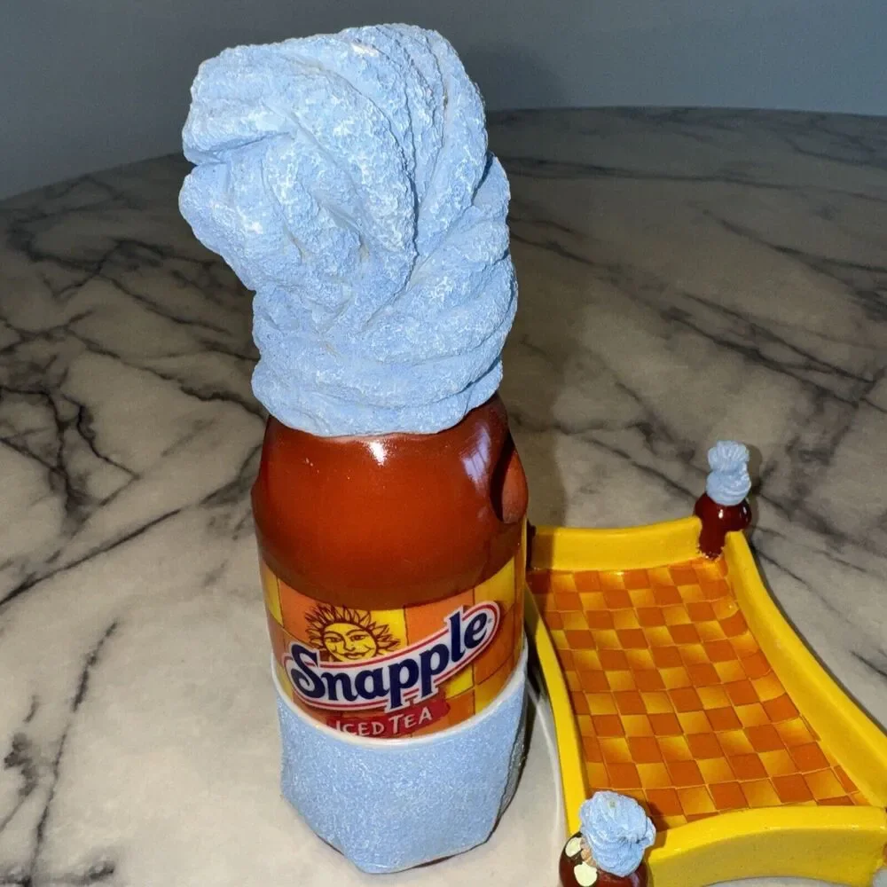 Vintage Y2K Snapple Iced Tea SOAP DISH & Toothbrush Holder Bath Set Dorm Arizona